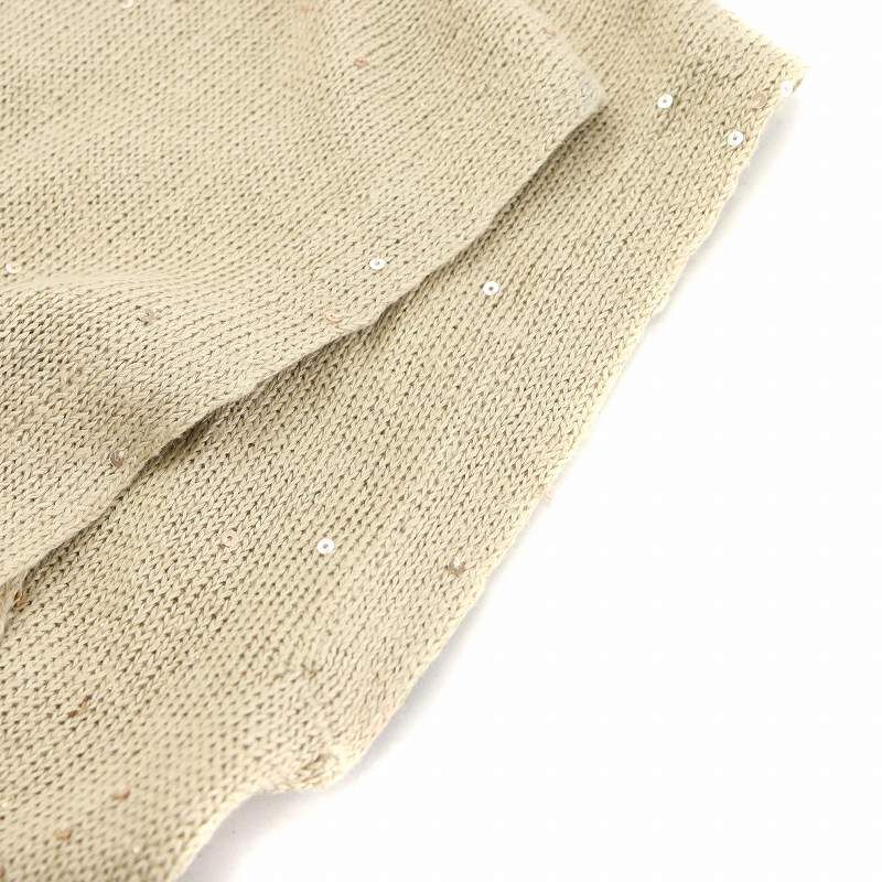 BRUNELLO CUCINELLI スパンコール リネンシルクカーディガン 美品✨ブルネロクチネリ スパンコール リネンシルク 5分袖