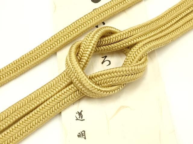 平和屋着物● 上 有職組紐道明 帯締め 冠組 芥子色 宮内庁御用 国立博物館御用 東京芸術大学御用 AABB3743ay