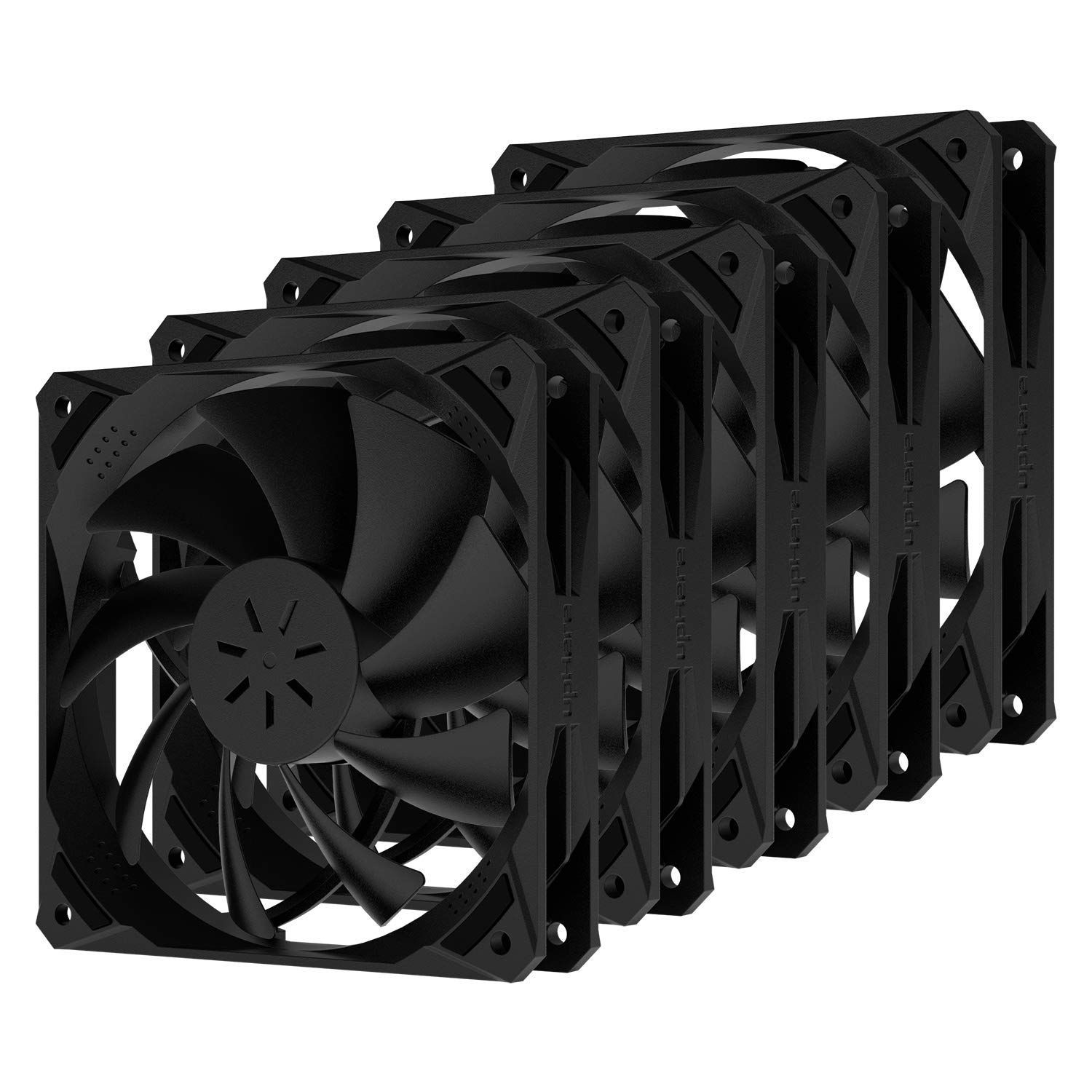 【特価商品】120mm PCケースファン upHere 3PINコネクタ 静音 高性能 5本1セット【NK12BK3-5】