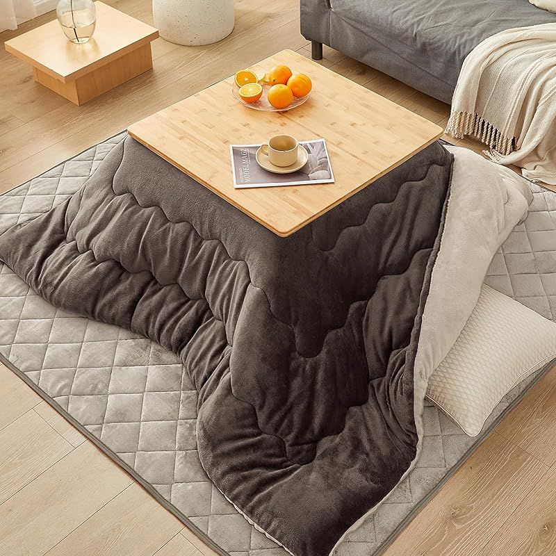 在庫 VK Living こたつ布団 正方形 掛け敷きセット SUPER HOT こたつ布団 ２点セット 掛布団185x185cm 敷布団190x190cm 火燵布団セット 洗える コタツふとんせっと 厚手 あったか 24時間持続制菌消臭 マイクロ 1