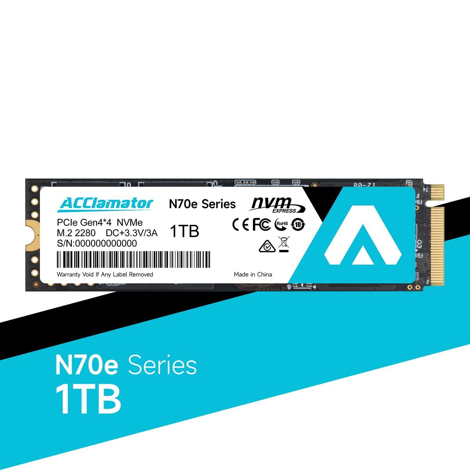 Acclamator SSD NVMe 1TB PCIe Gen4x4 M.2 - KK-Select - メルカリ