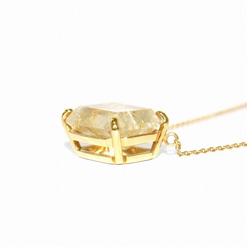 スーリヤ Surya Square Necklace Rutile Quartz スクエアネックレス  
