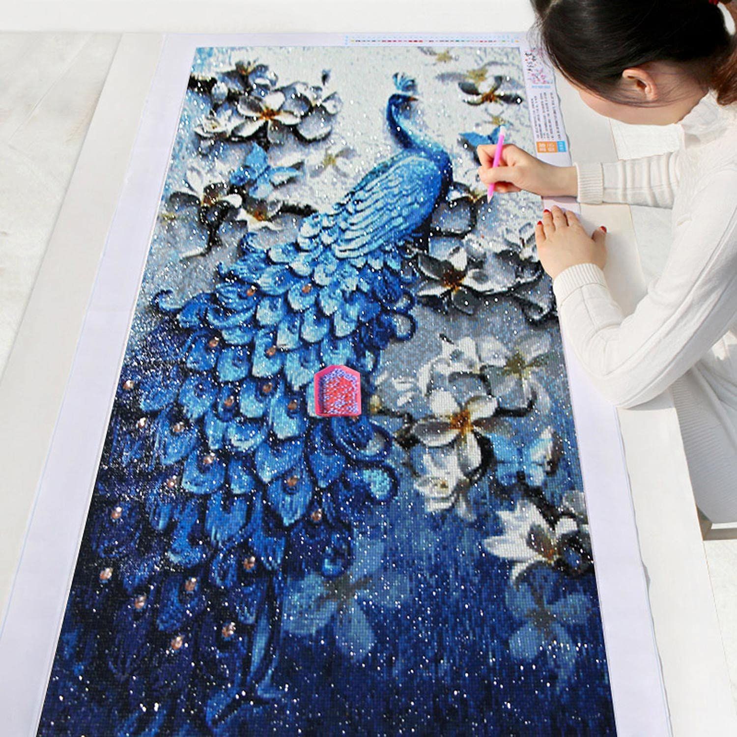 ビーズ モザイク 工作キット 壁の装飾 絵画 孔雀 ダイヤモンドアート 5D (40x62cm) DIY Instarry - メルカリ