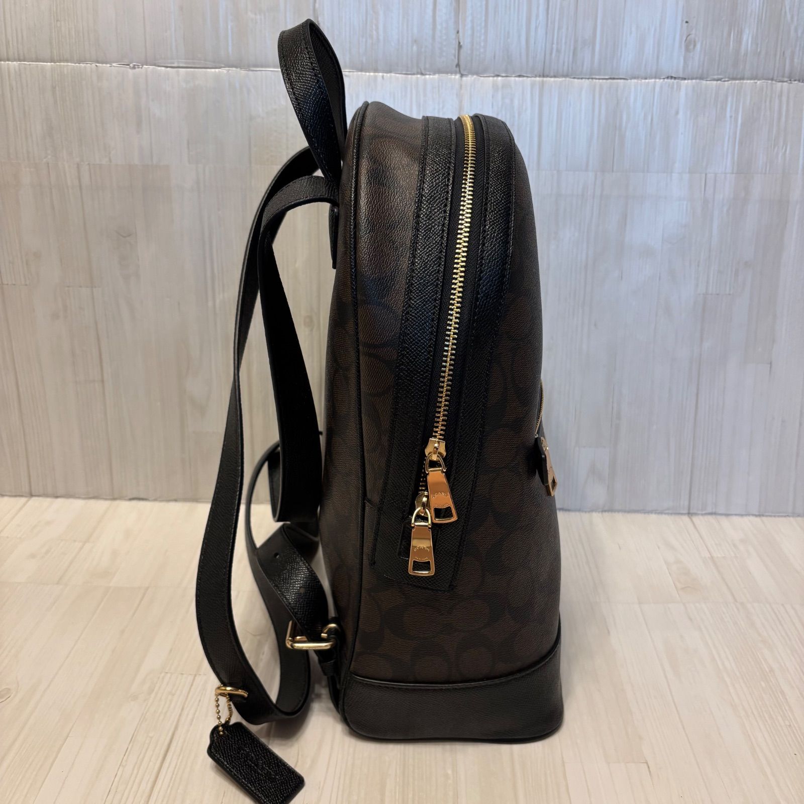 美品 コーチ リュック バックパック シグネチャー PVC レザー 美品 コーチ リュックバッグパック PVCレザー シグネチャー