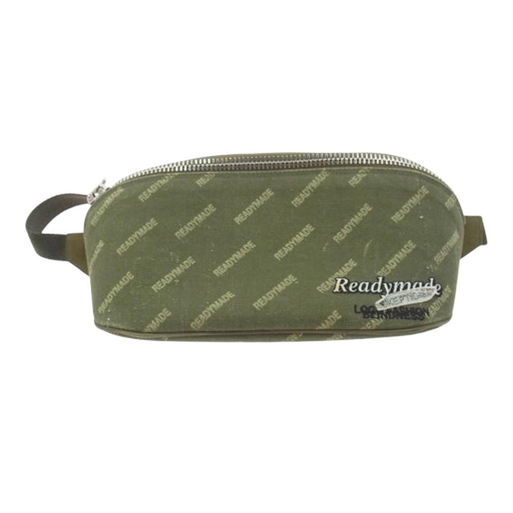 READY MADE レディメイド 18AW WAIST BAG ロゴプリント ウエストバッグ カーキ系