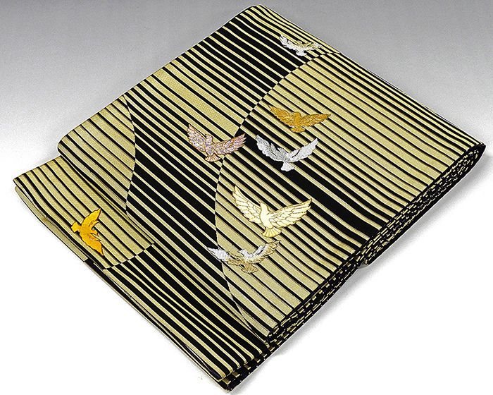 （袋帯）正絹 鳩模様 リバーシブル 袋帯（美品）（リサイクル） 袋帯 正絹 鳩模様 リバーシブル 袋帯 美品 リサイクル 京袋帯 - 雅星