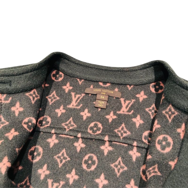 ルイ・ヴィトン LOUIS VUITTON ノーカラーウールコート FDJA34 ルイ・ヴィトン LOUIS VUITTON ノーカラーウールコート FDJA34