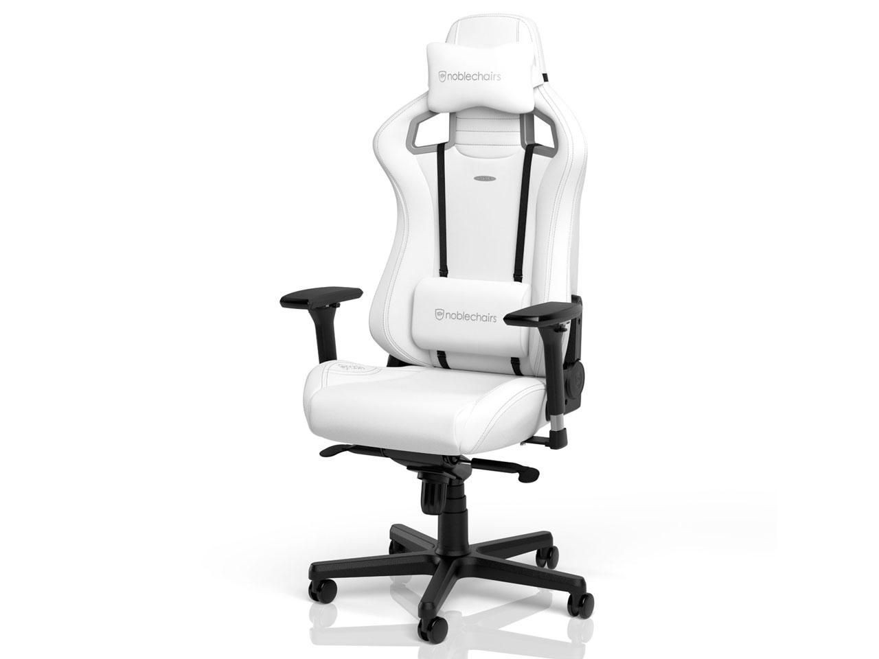 4営業日で発送 noblechairs NBLEPCPUWEDSGL NBL-EPC-PU-WED-SGL ゲーミングチェア W670xD565xH1235～1300mm EPIC - WHITE EDITION ピュアホワイト