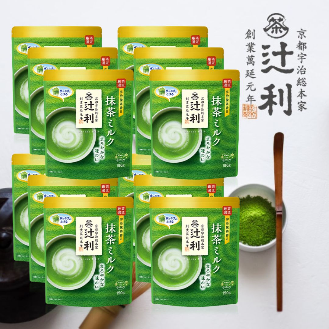 片岡物産 辻利 抹茶ミルク 190g 1袋 茶匠厳選 京都宇治抹茶 密封