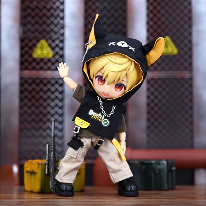 3点セット　Monstdoll アウトフィット　パーカー オビツ11 ドール服 サイバーパンク風セット パーカー、トップス