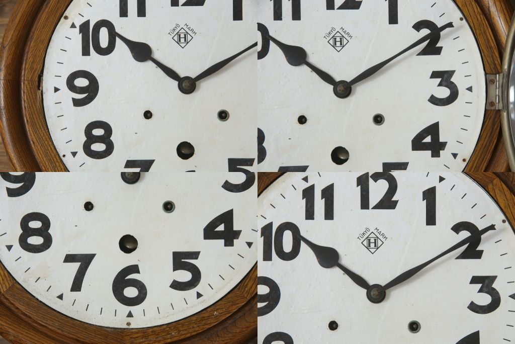 アンティーク アールデコ 冨尾時計地球鶏マーク 掛け時計 柱時計 振り子 TRADEMARK 柱時計 ゼンマイ式 振り子時計 レトロ 昭和 ジャンク