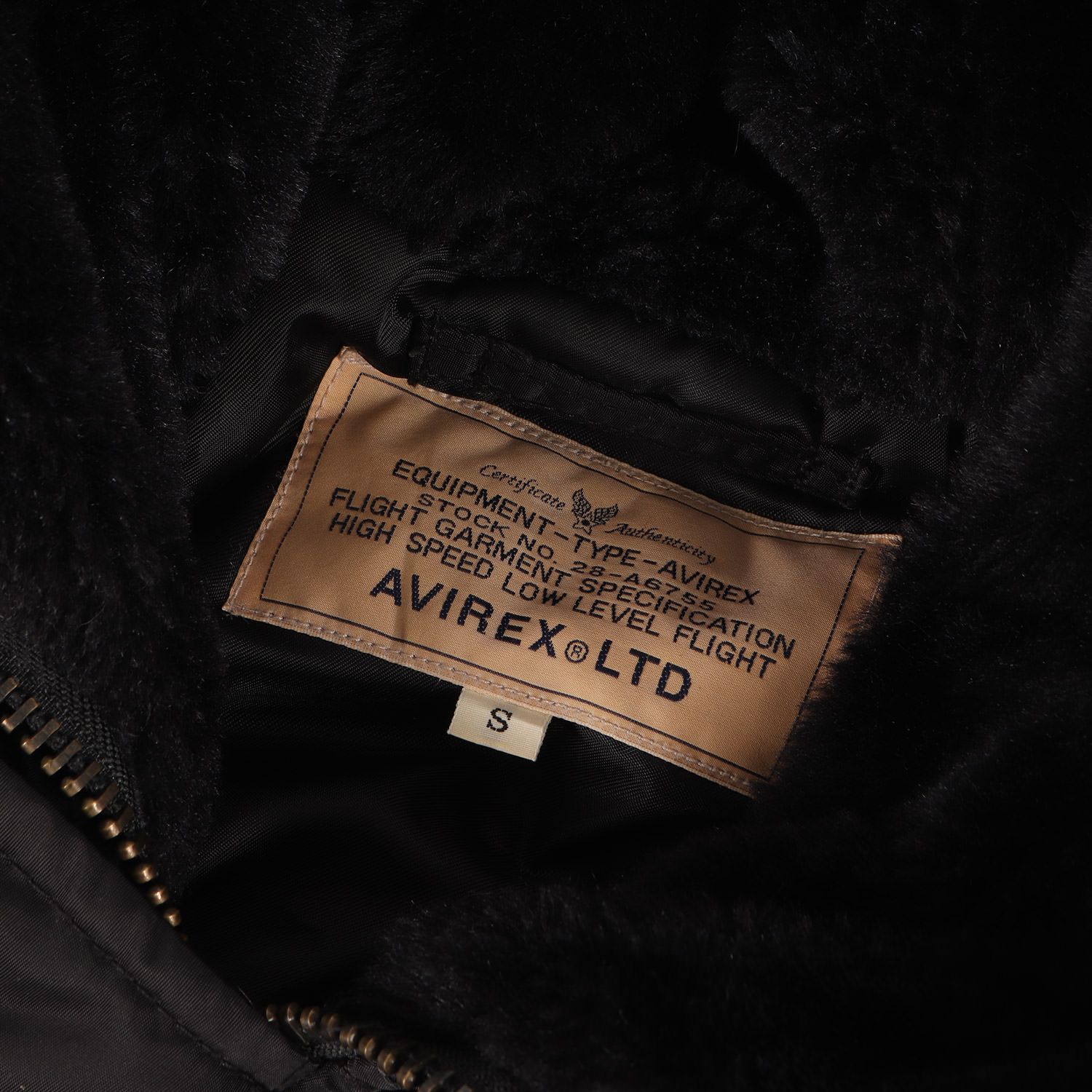 AVIREX アヴィレックス N-2B フライトジャケット バックロゴ S 黒 AVIREX アヴィレックス ジャケット サイズ:S バックロゴ N-2B