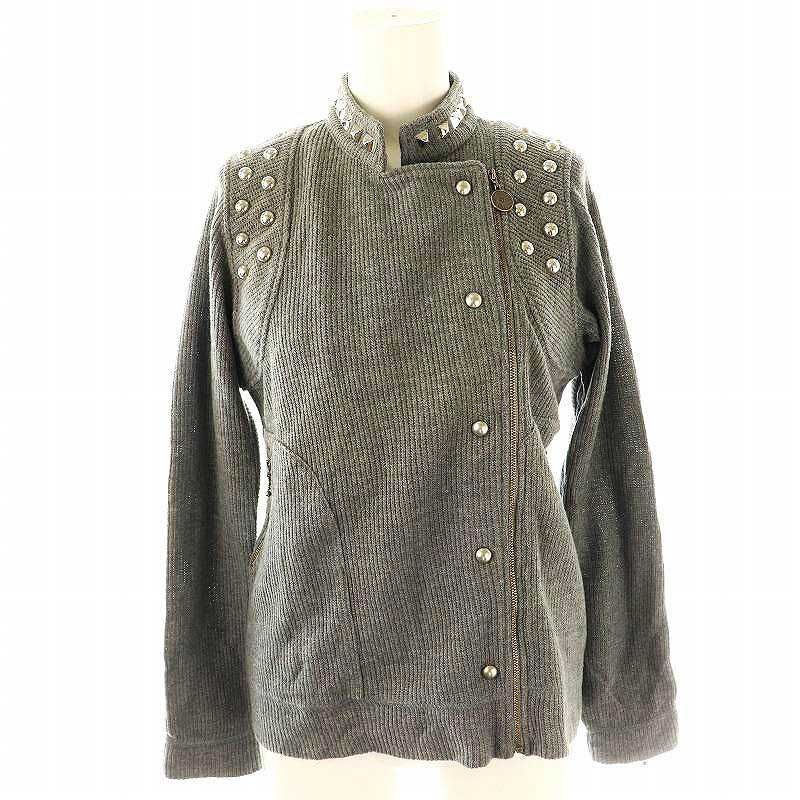 ヒステリックグラマー 長袖ニット ライダース ジャケット ブルゾン ヒステリックグラマー HYSTERIC GLAMOUR スタッズ ニット