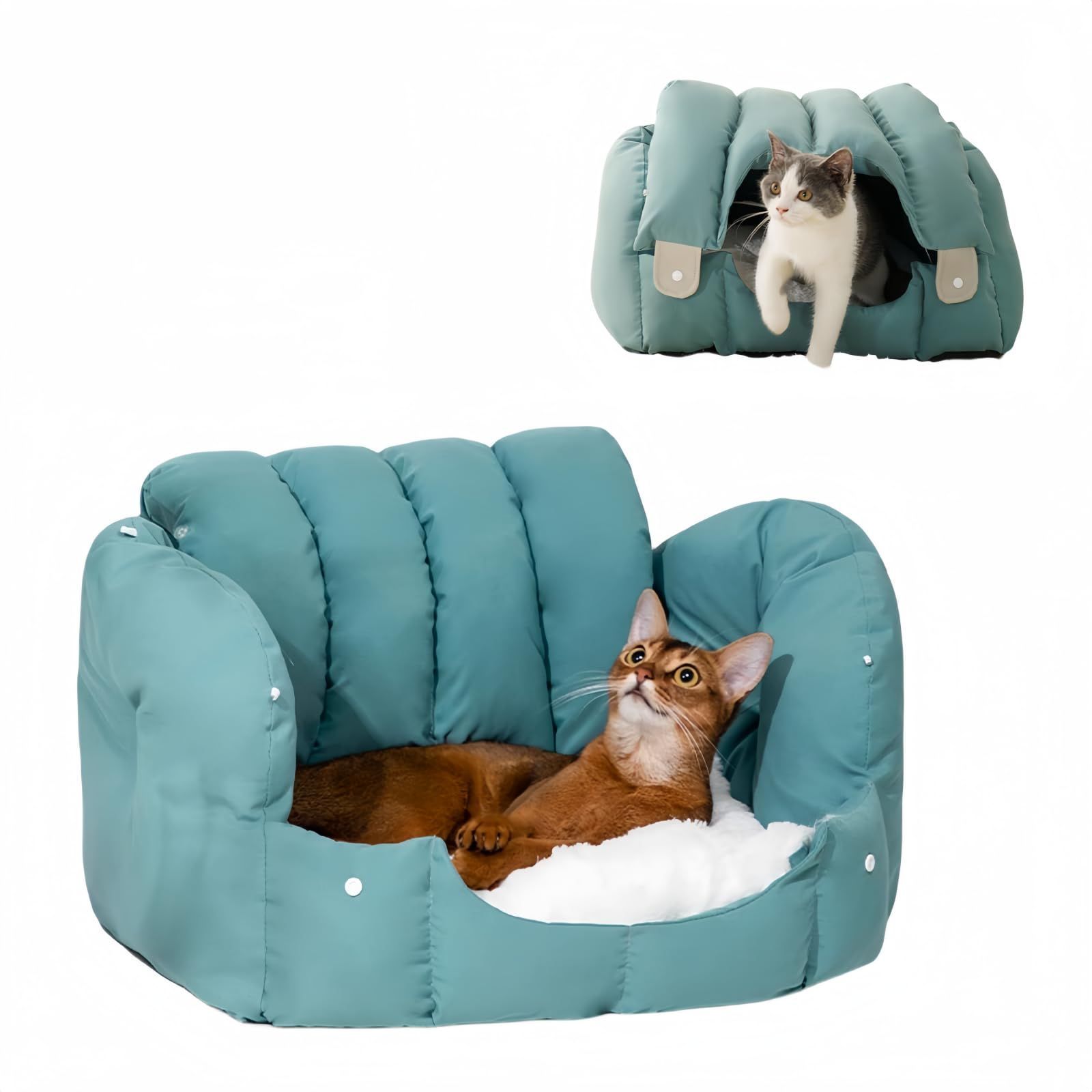 【在庫処分】キャットハウス 猫用品 小型犬用 多機能 キャット 猫が喜ぶベッド ぐっすり眠る クッション 耐噛み ペット用品 小動物用 犬 猫 滑り止め あたたかい かわいい 取り外せるカバー