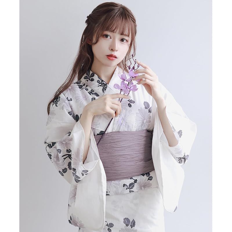 KYOETSU] [キョウエツ] 浴衣セット 変わり織 生成り 6点セット