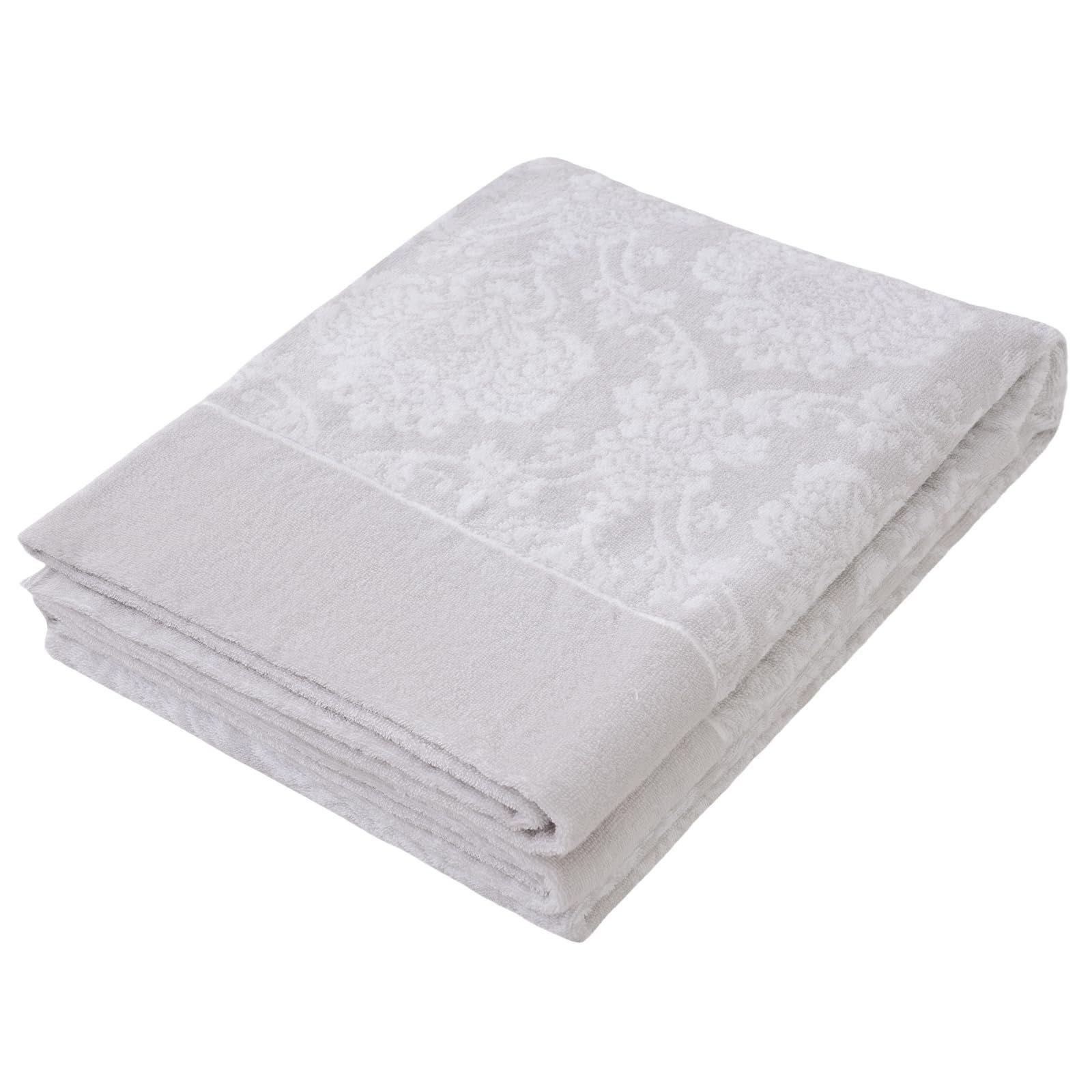 SE タオルケット シングル 夏用 ブランケット 綿100％ おしゃれ 柔らかい ふんわり 吸湿速乾 抗菌防臭 洗える オールシーズン快適 140 cmx 200 cm からくさ グレー Softexly
