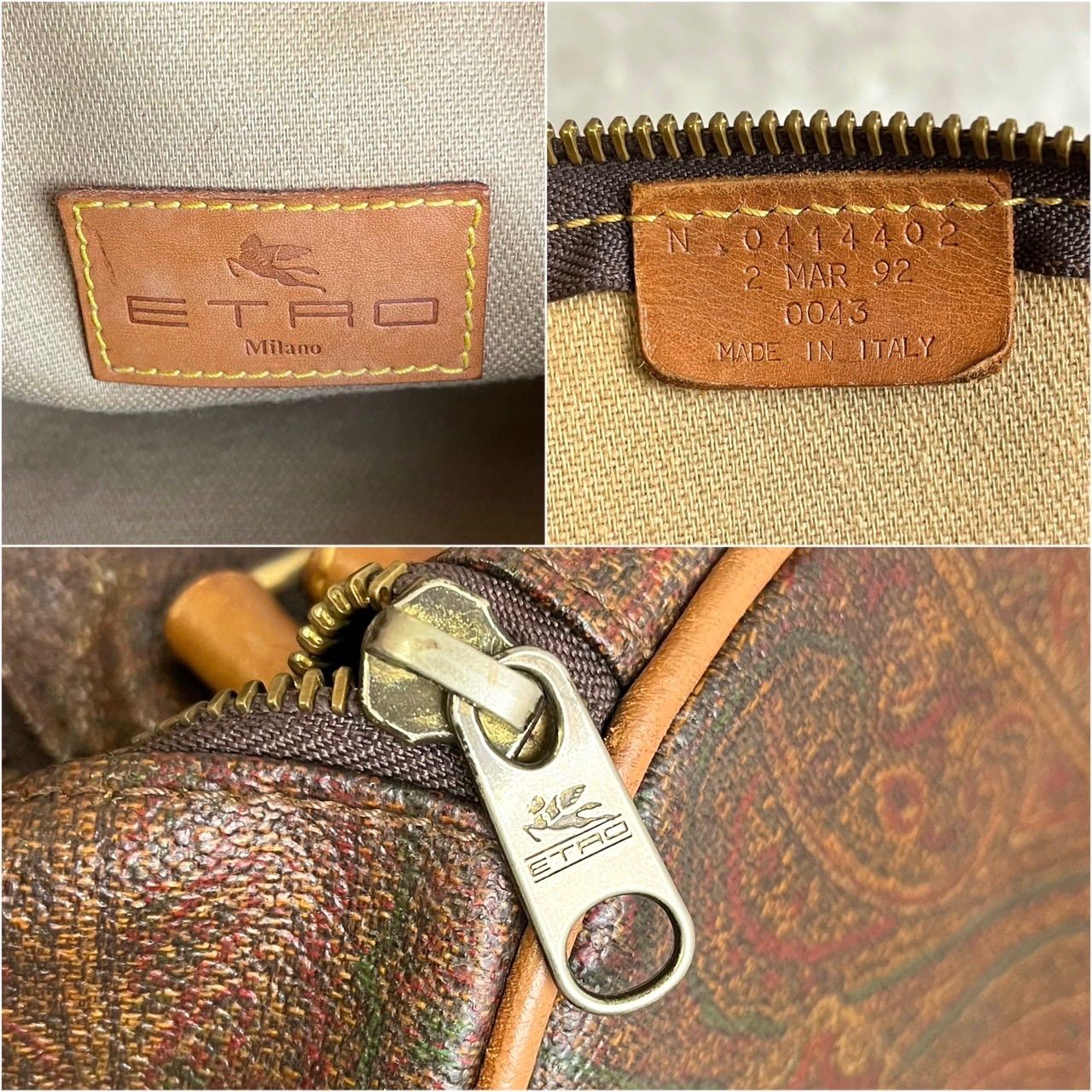 ✨良品✨ ETRO エトロ ハンドバッグ ミニボストンバッグ ペイズリー柄 