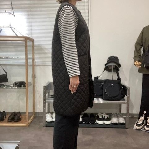 UNIVERSAL OVERALL QUILT LONG VEST ブラック UNIVERSAL OVERALL/ QUILT LONG VEST BLACK - メルカリ