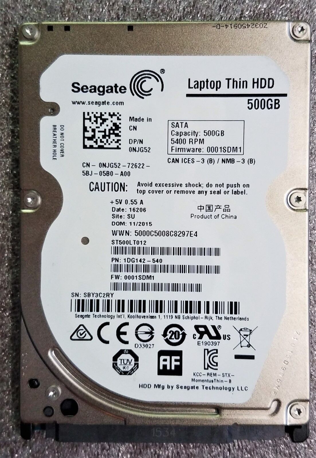 は 4点おまとめ Dell Inspiron 15-3520 ハードドライブ NJG52 500GB 5400rpm 【公式通販】
