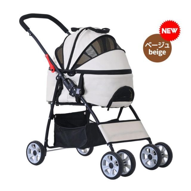 ペットカート 分離式 折りたたみ 洗える 4輪 多頭 犬カート 中型犬 小型犬 ストッパー付き 軽量 収納 組立簡単 工具不要 介護用 ペット