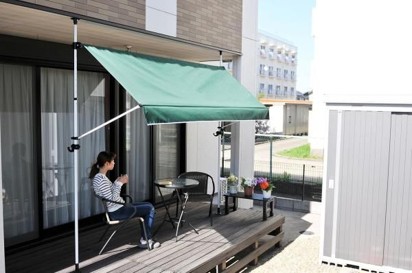 4営業日で発送 リビングアウト Living Out オーニングⅥ ２ｍ グリーン TAN-1201-20 GN