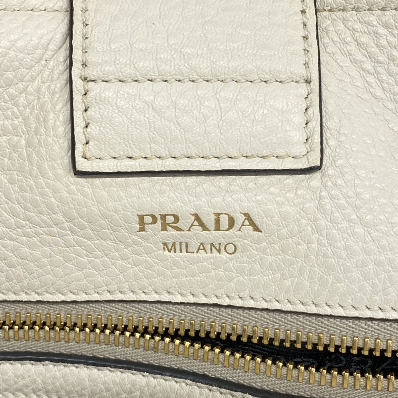 プラダ Prada プラダ ハンドバッグ レザー ホワイト レディース DECORATOM_COM_BR