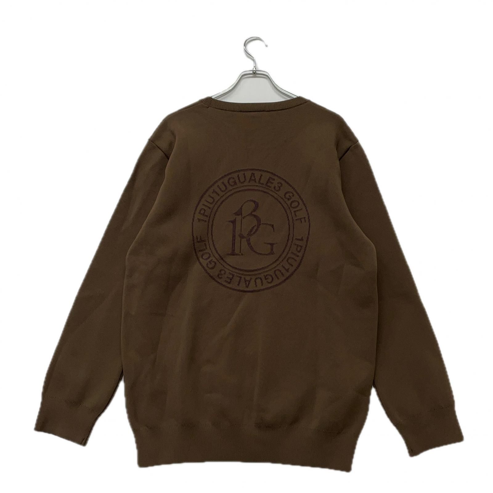 メンズ ウノピュウノウグァーレトレ 1piu1uguale3 ニット 5 L 茶 ブラウン 長袖 クルーネック セーター