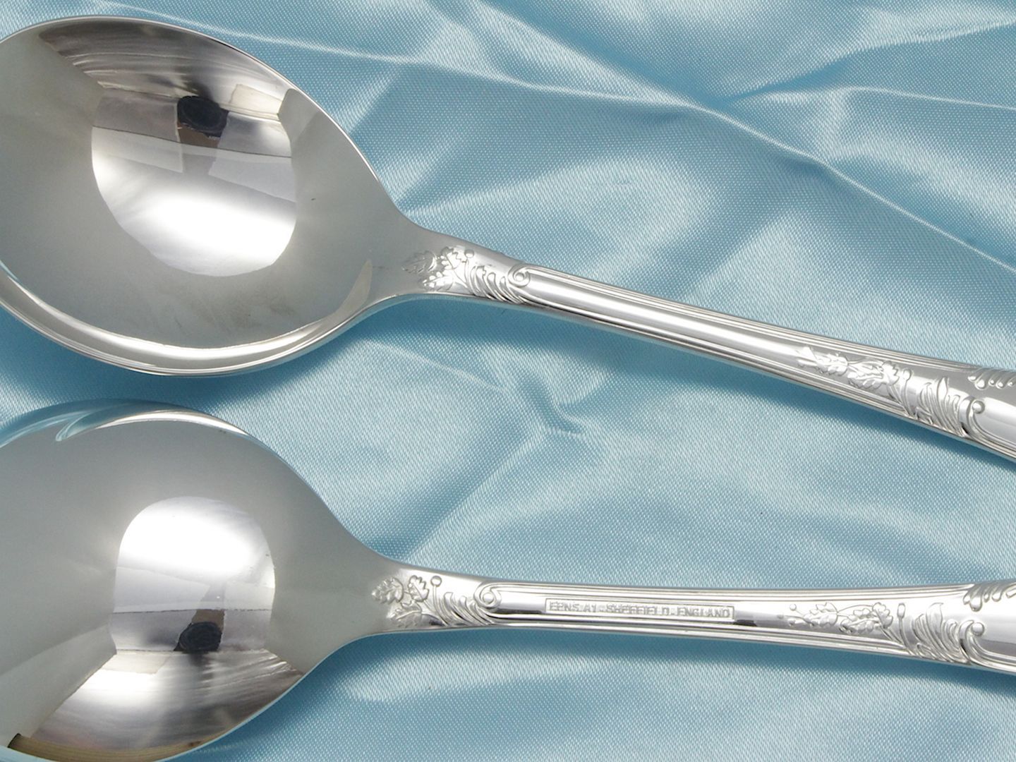英国製 スープスプーン/ブイヨンスプーン 2本 EPNS A1 シルバー