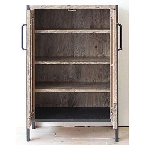 幅58.1 高さ88.8 ブラック 奥行35.6cm ブラウン VNT-9060G キャビネット ビエンテージ 白井産業 MARWIL-DEMENAGEMENTS_CH