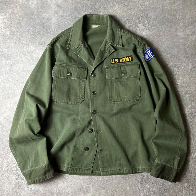 60's US ARMY OG107 ユーティリティシャツ シャツ袖2nd 美品