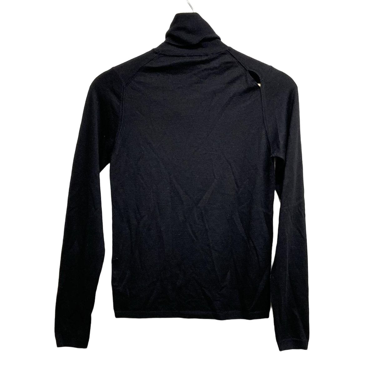 高級 Cruciani カシミヤ シルク ニット セーター 黒 クルチアーニ Cruciani (クルチアーニ) Silk Cashmere Crew Neck Sweater