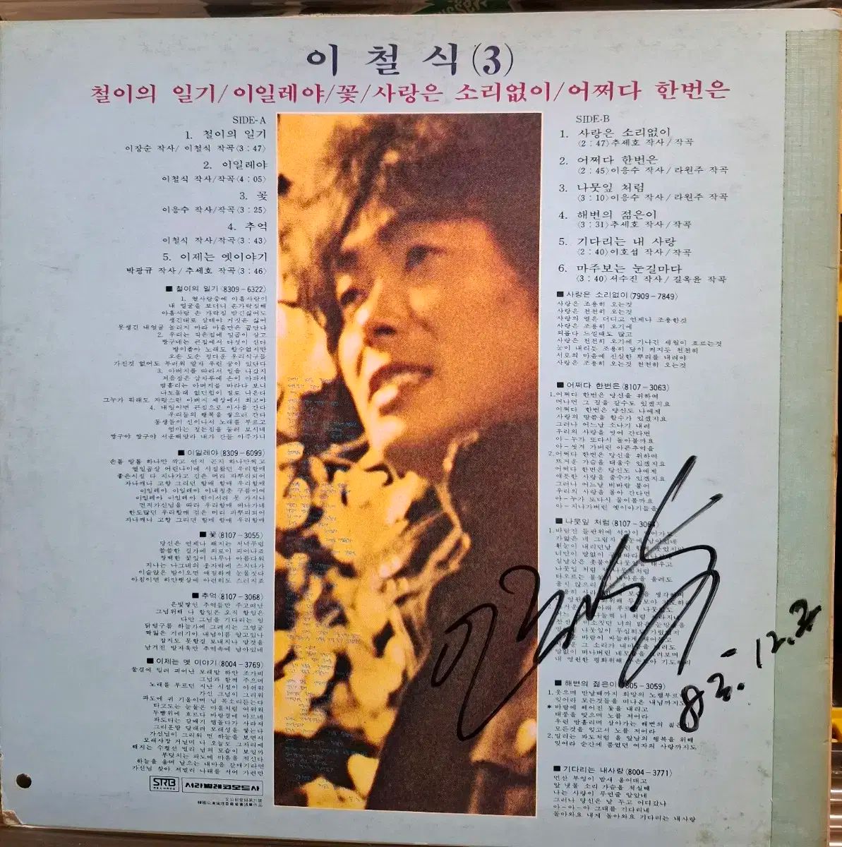 イ チョルシク LP 83 初年度 サインブック アルバム MINT