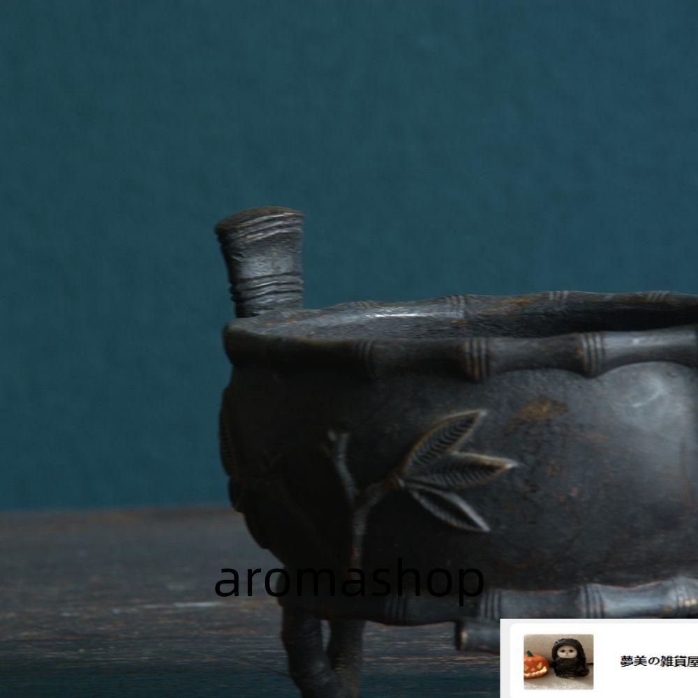 銅炉 香炉【福地洞天】 三足竹節紋香炉 宣徳炉 茶道香道具 工芸品 置物 銅炉 香炉【福地洞天】 三足竹節紋香炉 宣徳炉 茶道香道具 工芸