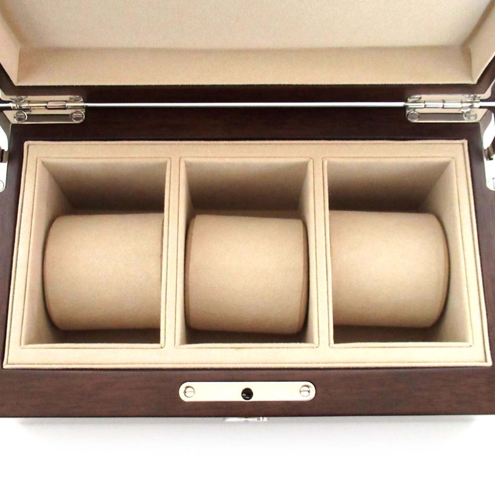新品未使用 Cartier ウッドウォッチケース 3本収納 鍵付き 未