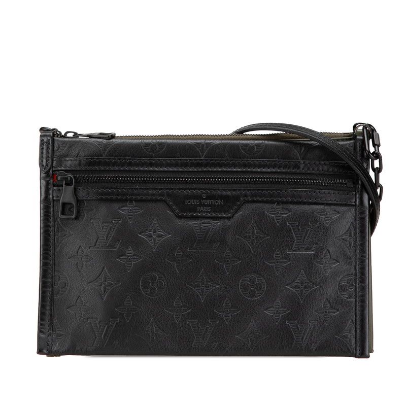 LOUIS VUITTON モノグラムポーチ ルイ ヴィトン モノグラム シャドウ フラットメッセンジャー