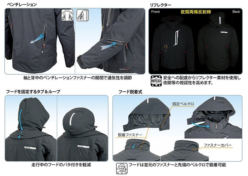 フーデッドエアバッグジャケット