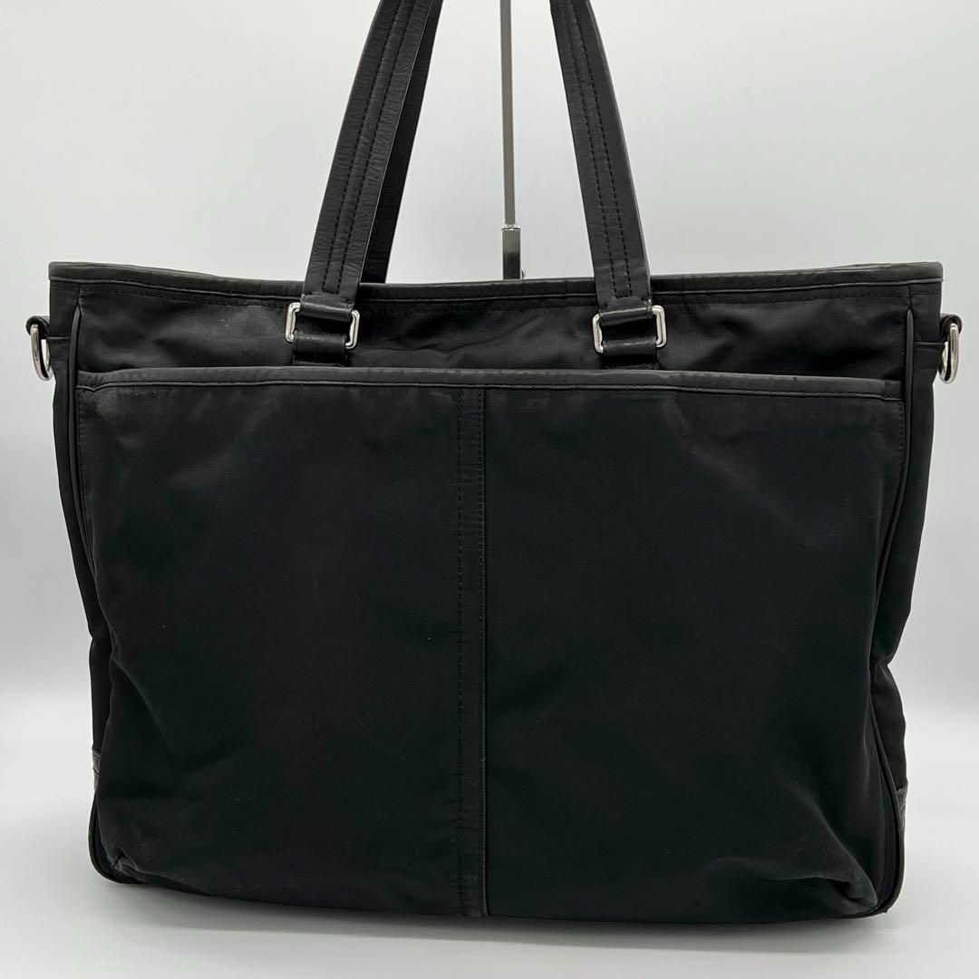 Coach シグネチャー ビジネスバッグ COACH コーチ 黒 レザー メンズ