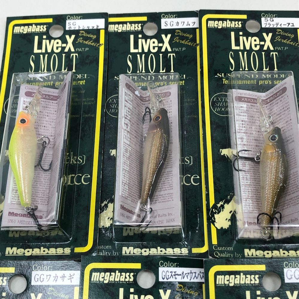 Megabass - ΣΣMegabass メガバス ルアー ライブX スモルト SMOLT 6個まとめ ΣΣMegabass メガバス ルアー ライブX スモルト SMOLT 6個まとめ
