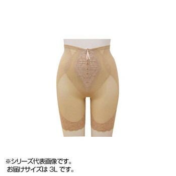 TAMURA Yauco シルキーボディシェイプ ロングガードル YTJ04 フラックスベージュ 3L