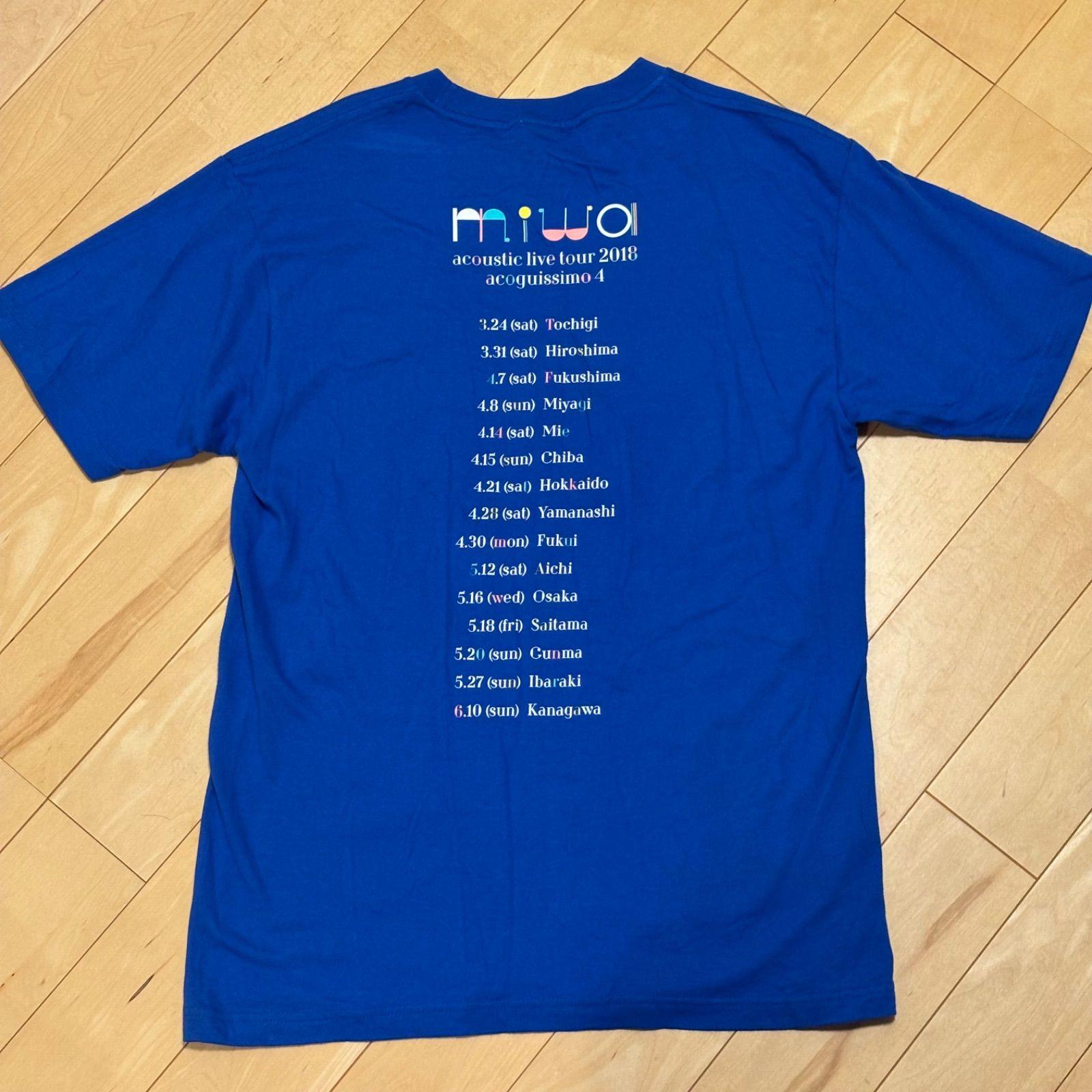 miwa ライブTシャツ サイズL acoustic live tour 2018 9843 - メルカリ