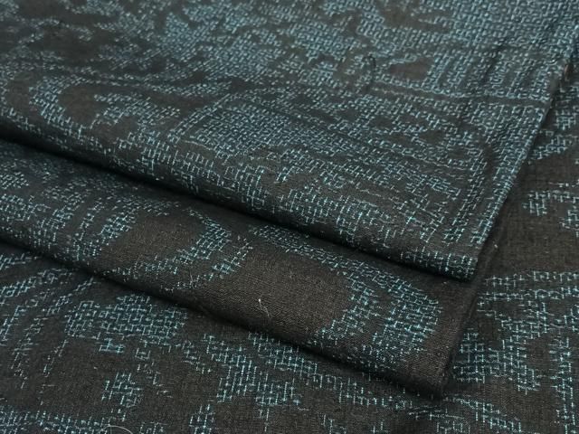 平和屋着物○本場結城紬 重要無形文化財 80亀甲 流水花文 正絹 逸品