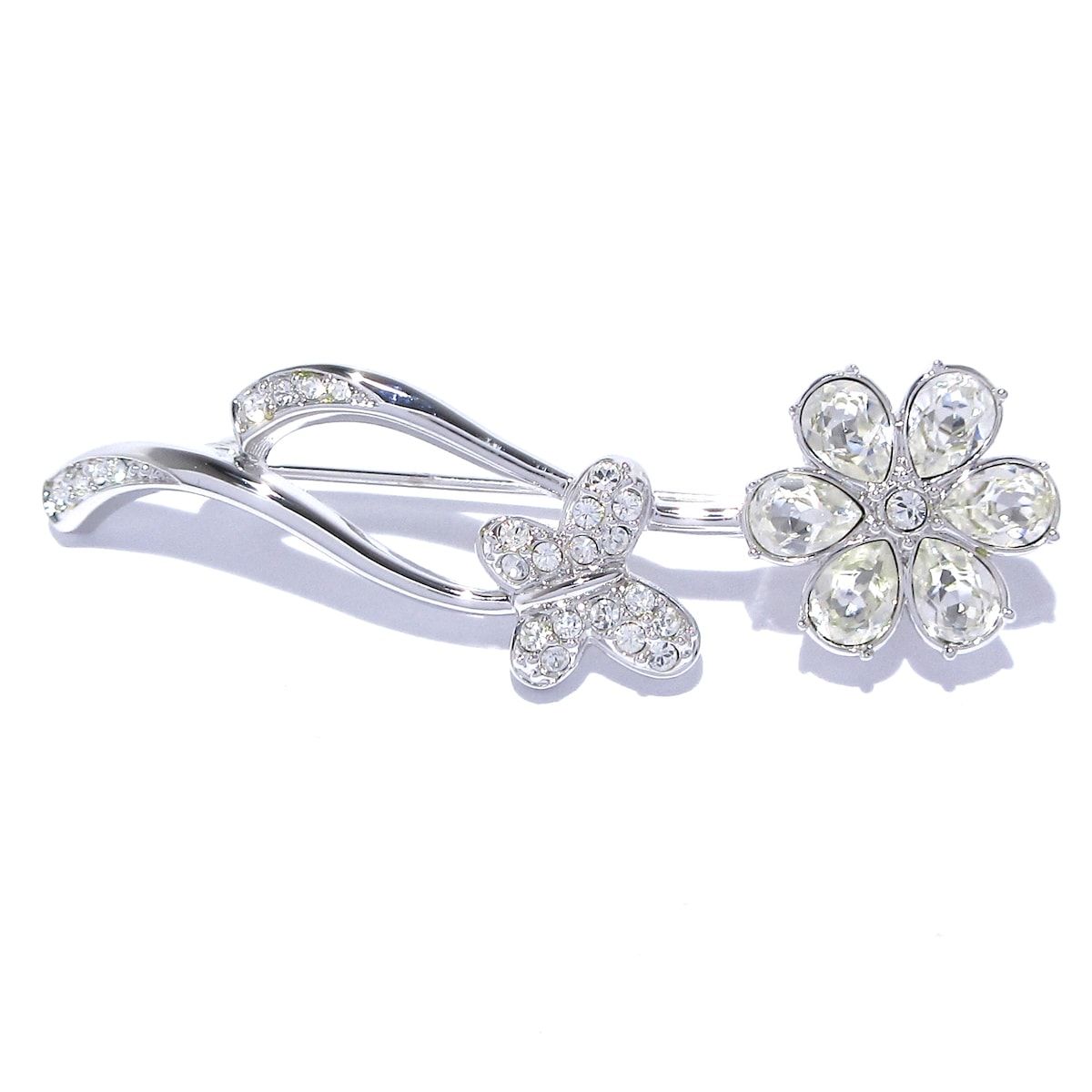 SWAROVSKI(スワロフスキー) ブローチ美品 - シルバー×クリア