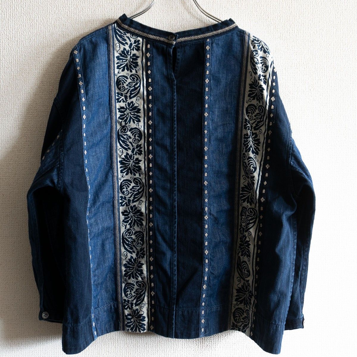 美品】45R【インディゴ パッチワーク ブラウス】45rpm 25090927 【公式 