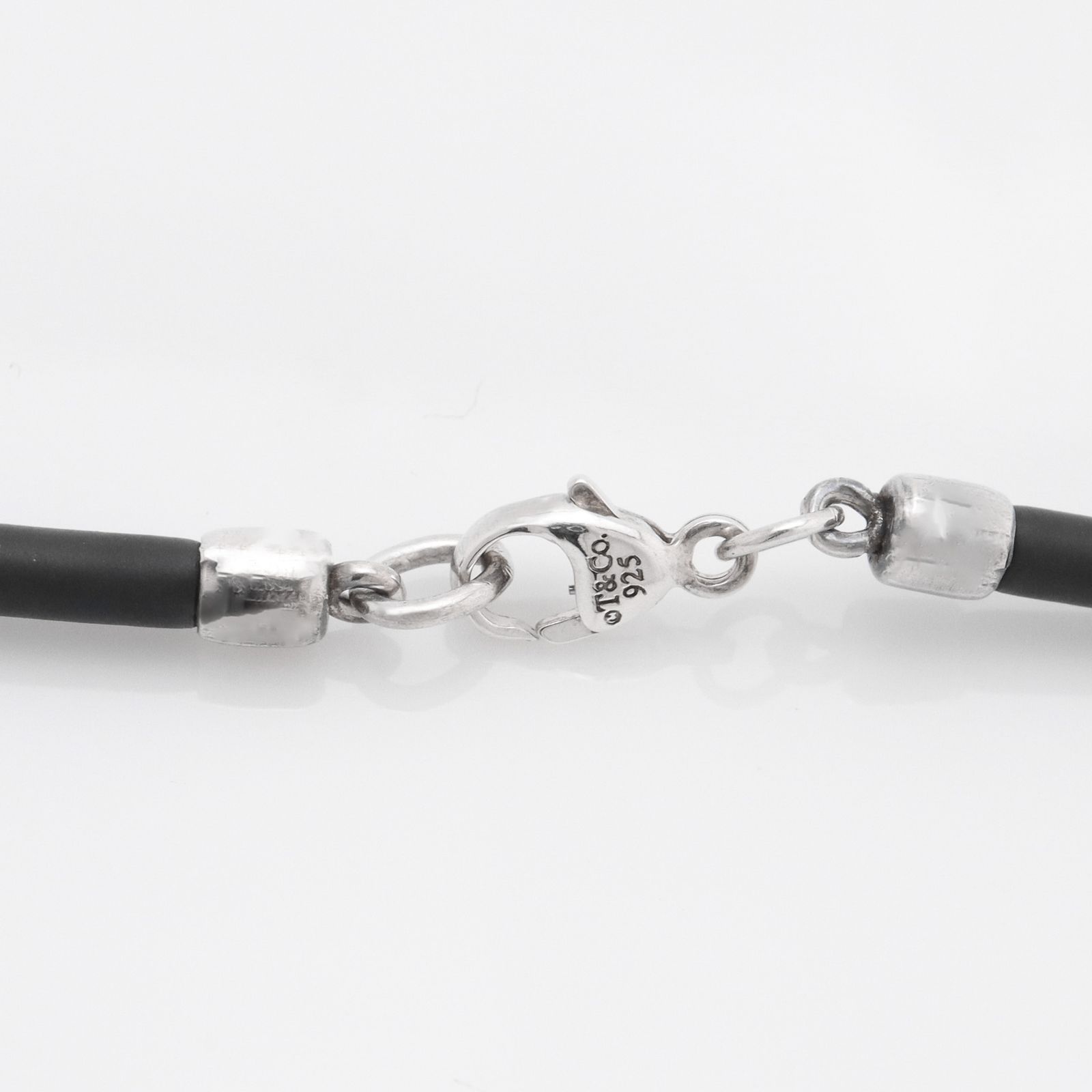 美品】ティファニー TIFFANY&Co. 1837 バー ブラックチタン ラバー 