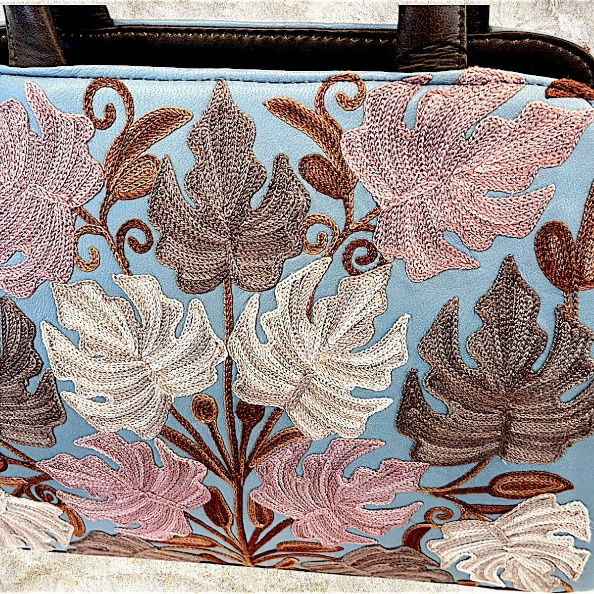 ハンドバッグ ショルダーバッグ カバン 鞄 刺繍 花柄 カシミールバッグ 