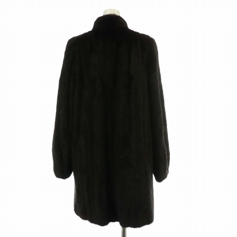 高品質保証！ レディアリュールバイロティニー LADY ALLURE BY ROTINY ブラックジュエル Black Jewel ダークミンク ファー コート 毛皮 アウター ミドル 11 L 茶色 ブラウン |XZ GY18 新作もいち早くお手元に！