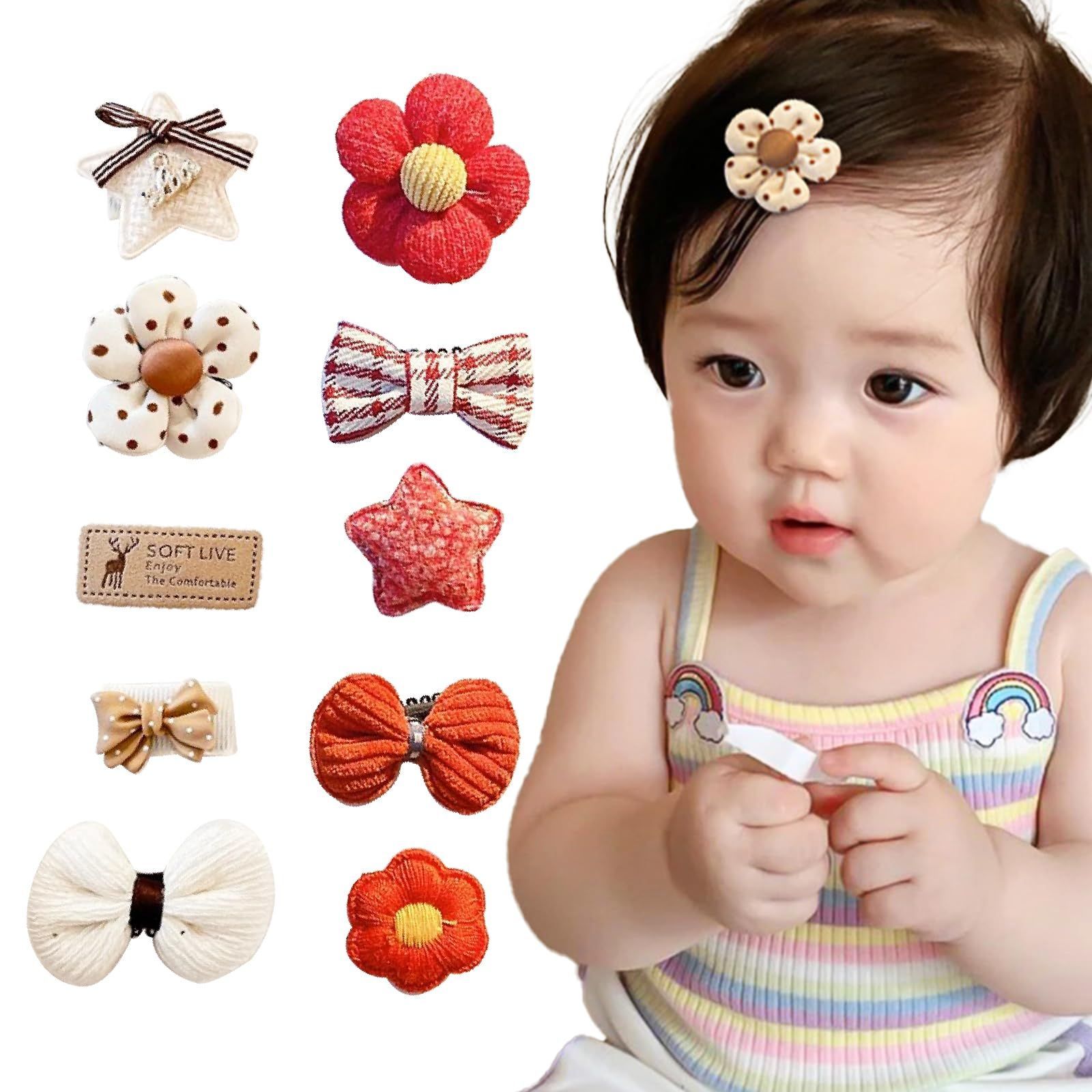 新品 10個セット ベビー ヘアクリップ 赤ちゃん 子供用 ヘアピン