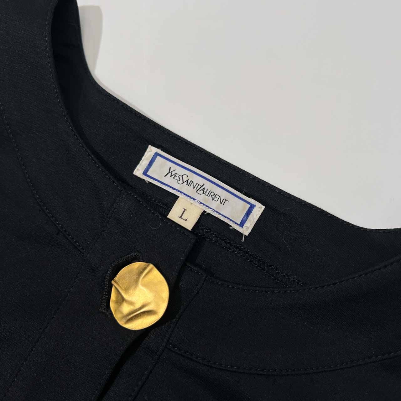80s 90s Yves Saint Laurent イヴサンローラン 金ボタン 天竺