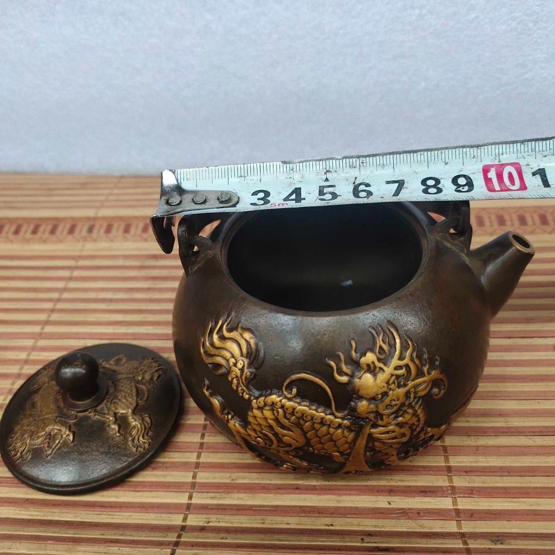 銅器 浮彫麒麟提梁壺 茶壺 酒壺 煎茶道具 装飾品 工芸品 美術品 置物 銅壺 提梁龍鳳呈祥茶壺 酒壺 茶道具 装飾品 工芸品 美術品 置物