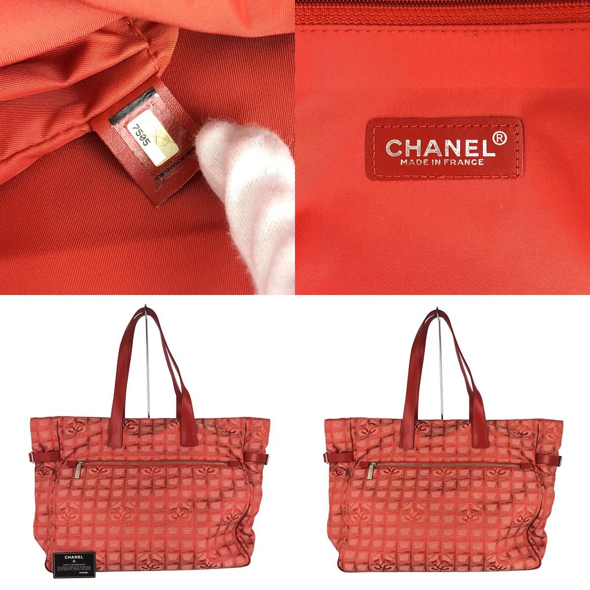 シャネル CHANEL ニュートラベルライン TGM レッド ナイロン レザー